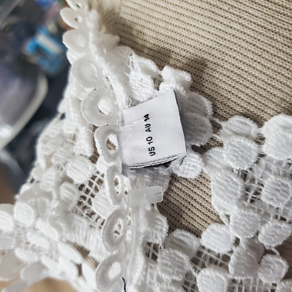 White Floral Lace Two-Piece Midi Dress - Picture 12 of 12